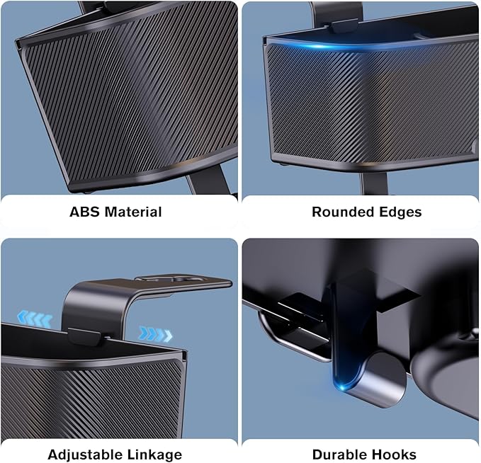 Car Headrest Cup Holder for Back Seat Organizer for Multi - Hanging Snack Storage Box with Strong Hooks for Kids and Uber Backseat Passengers Share Rid for Travel Accessories - MrTs Computers Cybor Store