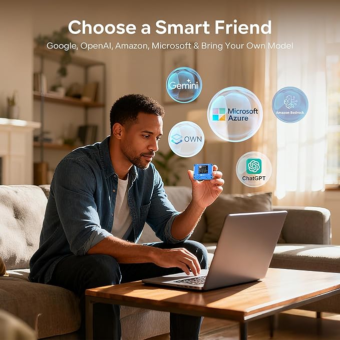 AIPI - Lite AI Robot, Smart Customizable Character with Voice Cloning, GPT Model Access, Memory Storage, and Real - Time Interactive Reactions - MrTs Computers Cybor Store