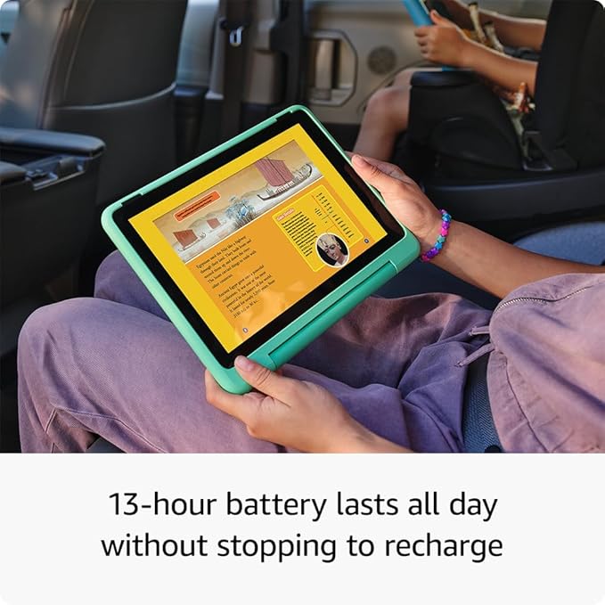 Amazon Fire HD 10 Kids Pro tablet (newest model) ages 6 - 12. Bright 10.1" HD screen, includes ad - free content, robust parental controls, 13 - hr battery and slim case for older kids, 32 GB, Nebula - MrTs Computers Cybor Store