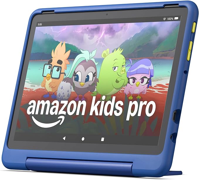 Amazon Fire HD 10 Kids Pro tablet (newest model) ages 6 - 12. Bright 10.1" HD screen, includes ad - free content, robust parental controls, 13 - hr battery and slim case for older kids, 32 GB, Nebula - MrTs Computers Cybor Store