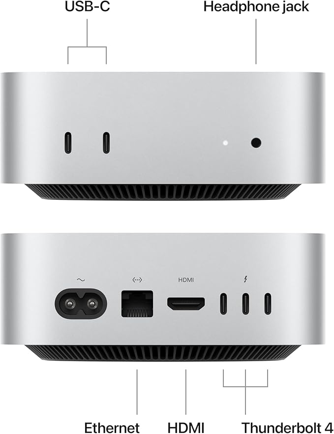 Apple 2024 Mac mini Desktop Computer with M4 chip with 10‑core CPU and 10‑core GPU: Built for Apple Intelligence, 16GB Unified Memory, 256GB SSD Storage, Gigabit Ethernet. Works with iPhone/iPad - MrTs Computers Cybor Store