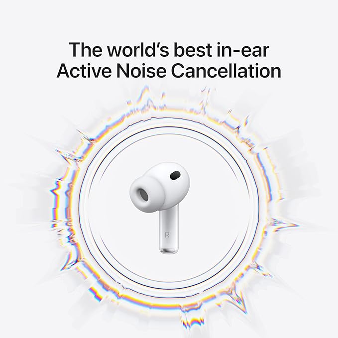 Apple AirPods Pro 3 Wireless Earbuds, Active Noise Cancellation, Live Translation, Heart Rate Sensing, Hearing Aid Feature, Bluetooth Headphones, Spatial Audio, High - Fidelity Sound, USB - C Charging - MrTs Computers Cybor Store
