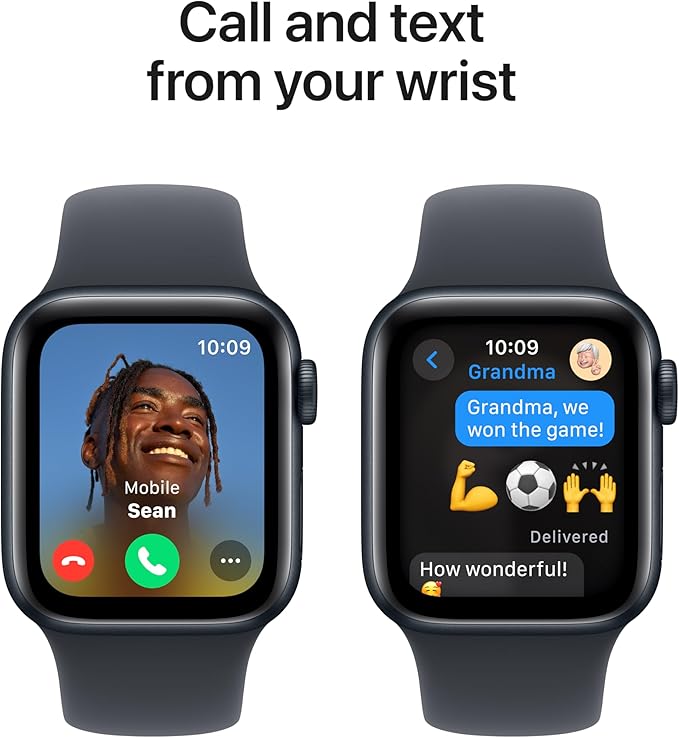 Apple Watch SE (2nd Gen) [GPS 40mm] Smartwatch with Midnight Aluminum Case with Midnight Sport Band S/M. Fitness and Sleep Trackers, Crash Detection, Heart Rate Monitor, Retina Display - MrTs Computers Cybor Store