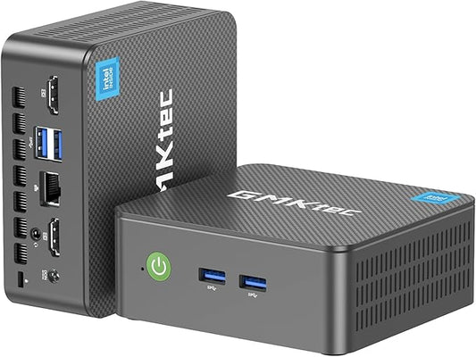 GMKtec Mini PC Intel N150 (Turbo 3.6GHz) 16GB DDR4 1TB PCIe M.2 NVMe SSD, Intel i226 - V Desktop Computer 4K Dual HDMI Display/4x USB3.2/WiFi 6/BT5.2/RJ45 Ethernet Nucbox G3 Plus - MrTs Computers Cybor Store