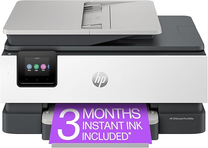 HP OfficeJet Pro 8125e Wireless All - in - One Color Inkjet Printer, Print, scan, Copy, ADF, Duplex Printing Best - for - Home Office, 3 Month Instant Ink Trial Included, AI - Enabled (405T6A) - MrTs Computers Cybor Store