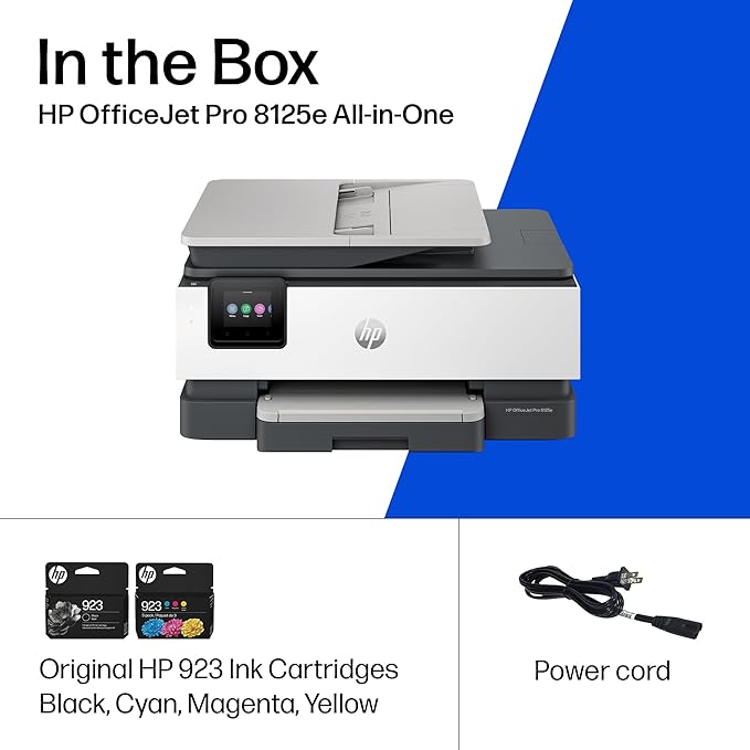 HP OfficeJet Pro 8125e Wireless All - in - One Color Inkjet Printer, Print, scan, Copy, ADF, Duplex Printing Best - for - Home Office, 3 Month Instant Ink Trial Included, AI - Enabled (405T6A) - MrTs Computers Cybor Store