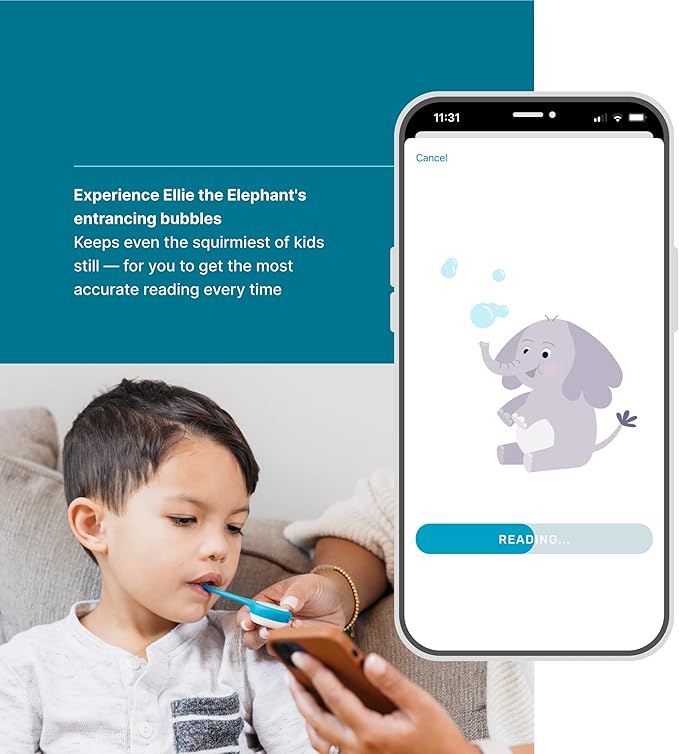 Kinsa Smart,Fever, Digital Medical Baby, Kid and Adult Termometro - Accurate, Fast, FDA Cleared Thermometer for Oral, Armpit or Rectal Temperature Reading - QuickCare - MrTs Computers Cybor Store