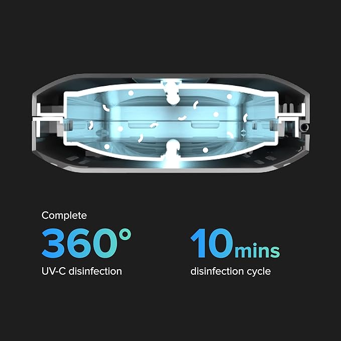 PhoneSoap 3 UV Cell Phone Sanitizer & Dual Universal Cell Phone Charger Box | Patented & Clinically Proven 360 - Degree UV - C Light Sanitizer | Disinfects and Charges All Phones (White) - MrTs Computers Cybor Store