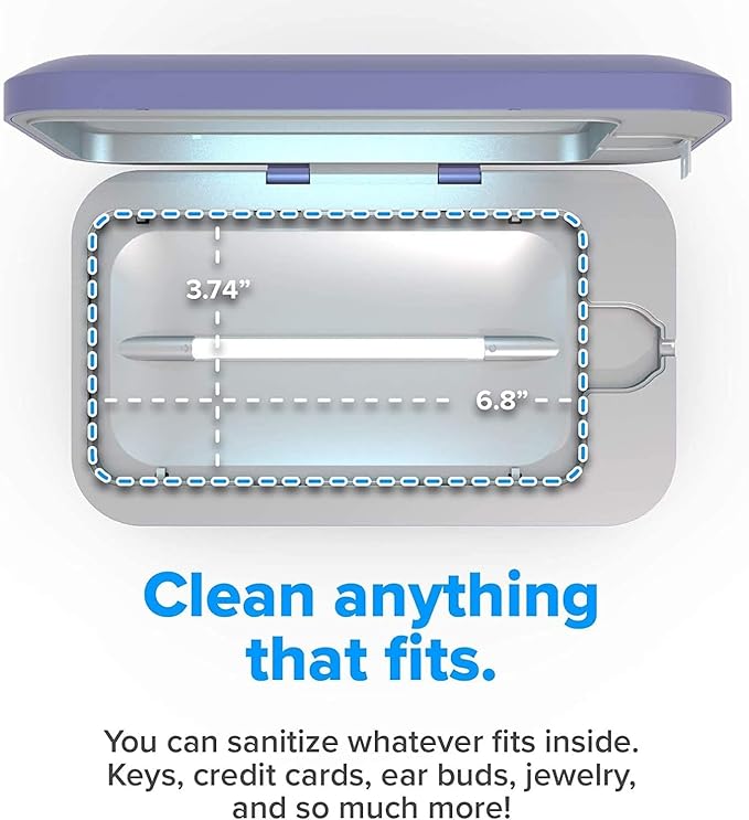 PhoneSoap 3 UV Cell Phone Sanitizer & Dual Universal Cell Phone Charger Box | Patented & Clinically Proven 360 - Degree UV - C Light Sanitizer | Disinfects and Charges All Phones (White) - MrTs Computers Cybor Store