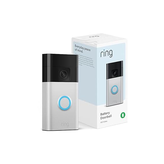 Ring Battery Doorbell | Home or business security with Head - to - Toe Video, Live View with Two - Way Talk, and Motion Detection & Alerts (newest model), Satin Nickel - MrTs Computers Cybor Store