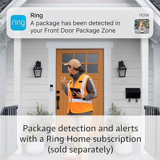 Ring Battery Doorbell | Home or business security with Head - to - Toe Video, Live View with Two - Way Talk, and Motion Detection & Alerts (newest model), Satin Nickel - MrTs Computers Cybor Store