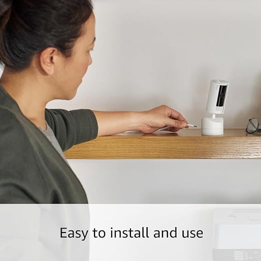 Ring Pan - Tilt Indoor Cam | See all around your home or business with 360° pan coverage, HD video, plus Two - Way Talk (2024 release) | White - MrTs Computers Cybor Store