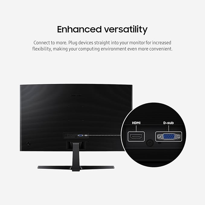 Samsung 27" Essential S3 (S36GD) Series FHD 1800R Curved Computer Monitor, 100Hz, Game Mode, Advanced Eye Comfort, HDMI and D - sub Ports, LS27D366GANXZA, 2024 - MrTs Computers Cybor Store