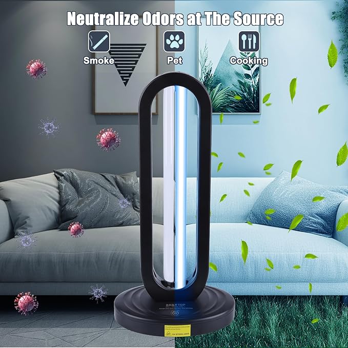 UV Light Sanitizer with Ozone,Ultraviolet Light Sanitizer for Room,UVO Lamp with Remote Control,Home Disinfection Device,15/30/60 Minutes Timer - MrTs Computers Cybor Store