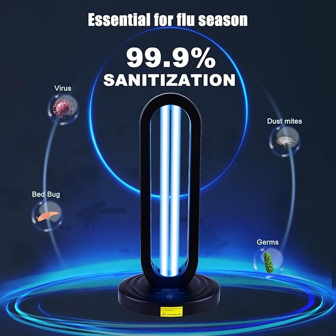 UV Light Sanitizer with Ozone,Ultraviolet Light Sanitizer for Room,UVO Lamp with Remote Control,Home Disinfection Device,15/30/60 Minutes Timer - MrTs Computers Cybor Store